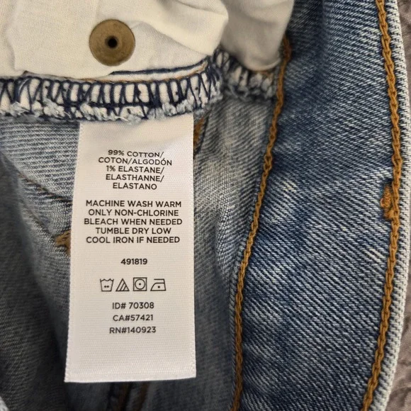 Loft Outlet Womens 6 Denim Blue Jean Knee Length Skirt 5 Pocket Light Wash - Picture 6 of 8